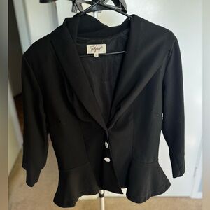 Tatyana Black Women's Peplum Jacket - XL